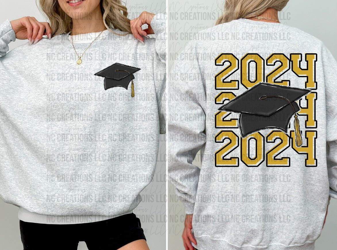 Stacked 2024 Grad Cap