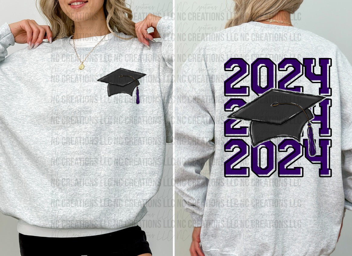 Stacked 2024 Grad Cap