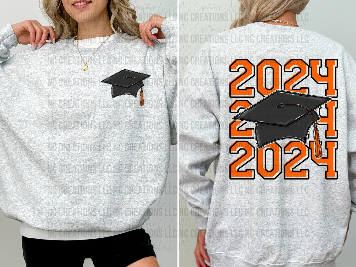 Stacked 2024 Grad Cap