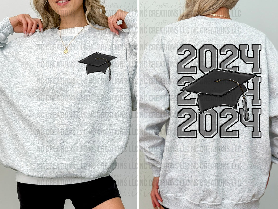 Stacked 2024 Grad Cap