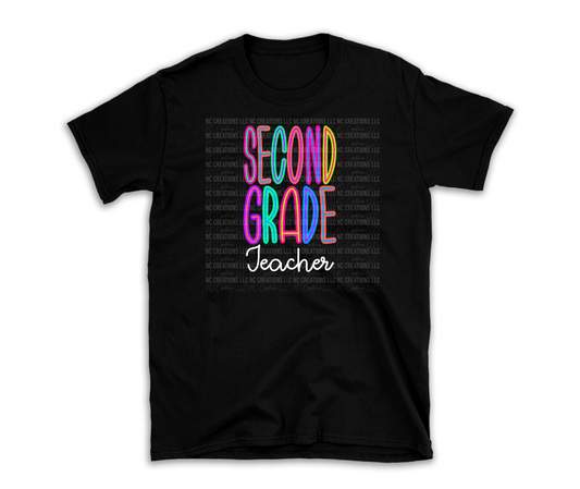 Second Grade Teacher | Bright T-Shirt