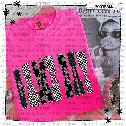 Retro Game Day Pattern Letters