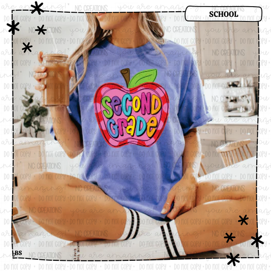 Second Grade Apple Pink Dots