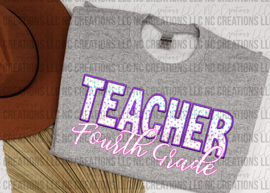 Fourth Grade Teacher Polka Dots Wholesale