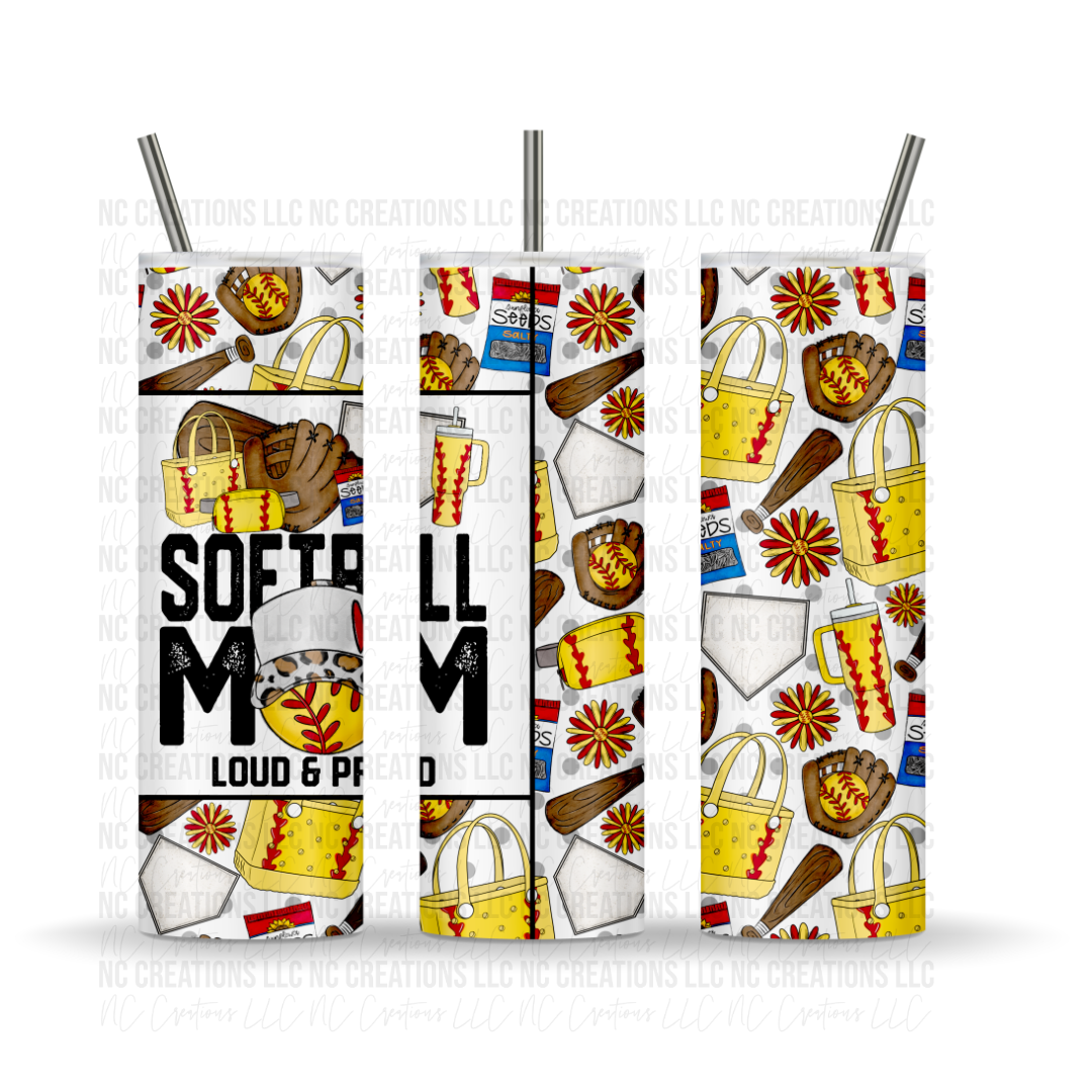 Softball Mom 20oz Tumbler