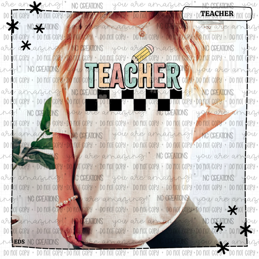 Teacher Retro Pencil