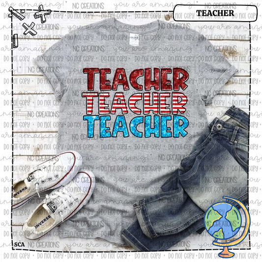 Teacher Teacher Teacher Stacked