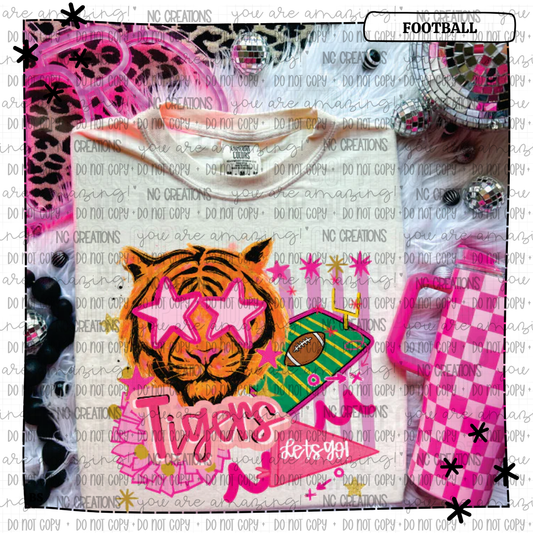 Tigers Pink Preppy Mascot