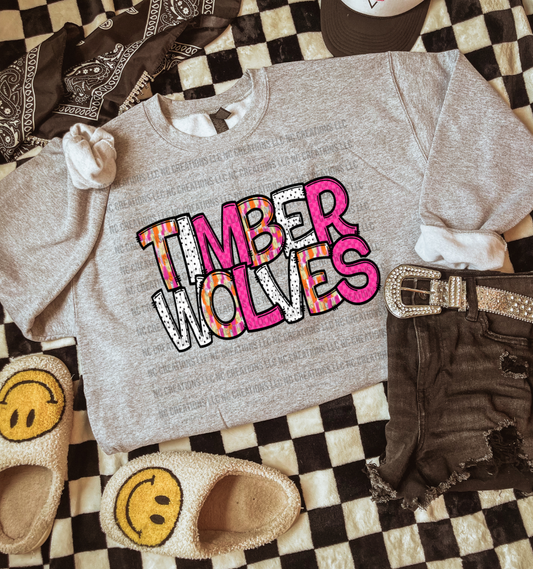 Timber Wolves Preppy Mascot