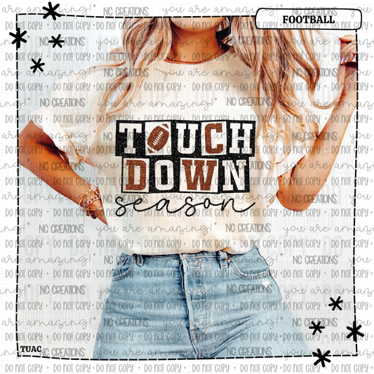 TouchDown Season Glitter Stamps