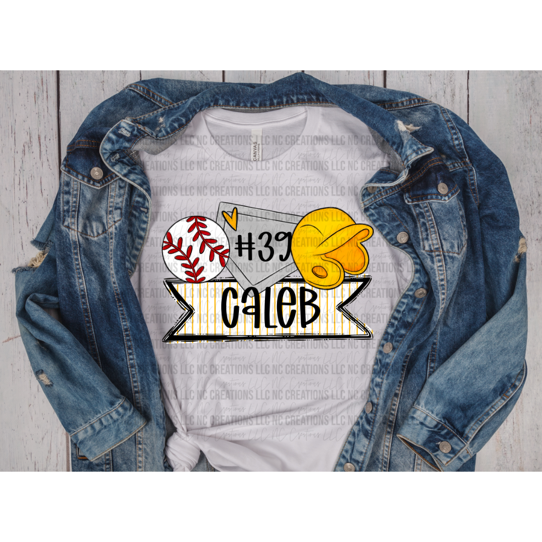 T-shirt graphique Trios de baseball