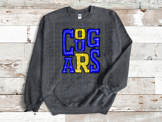 Cougars - Sudadera azul y amarilla | Venta al por mayor