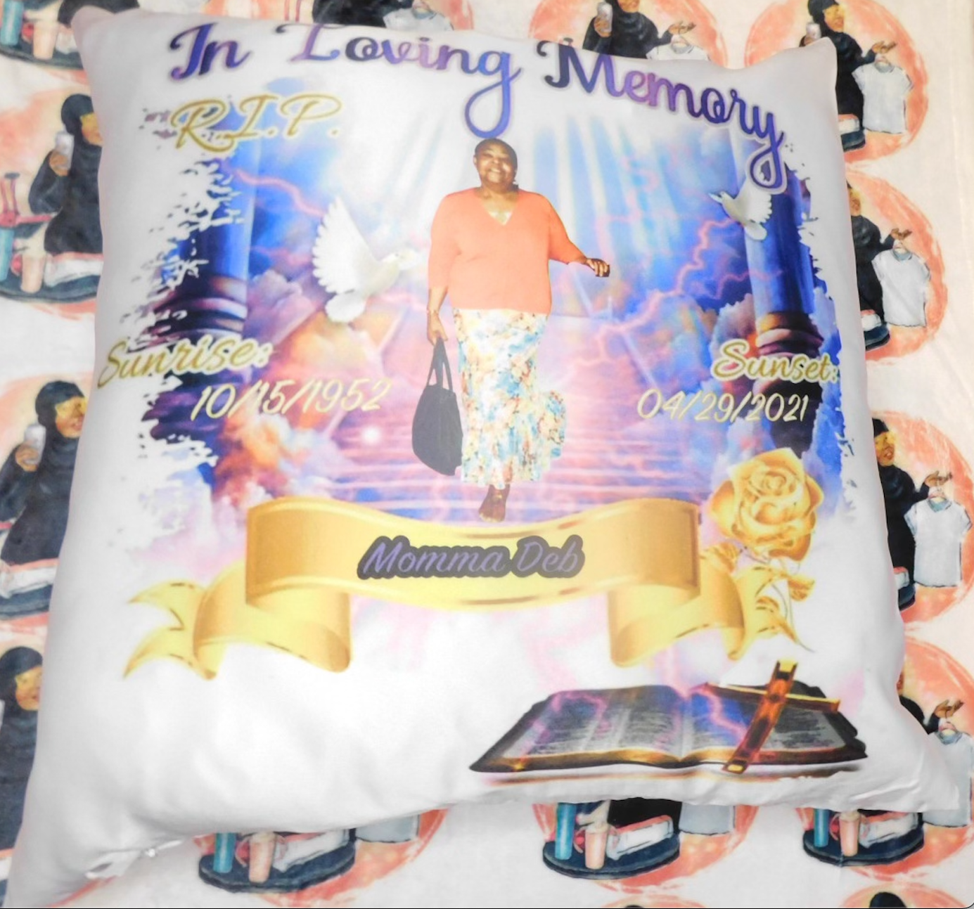 Almohada conmemorativa personalizada